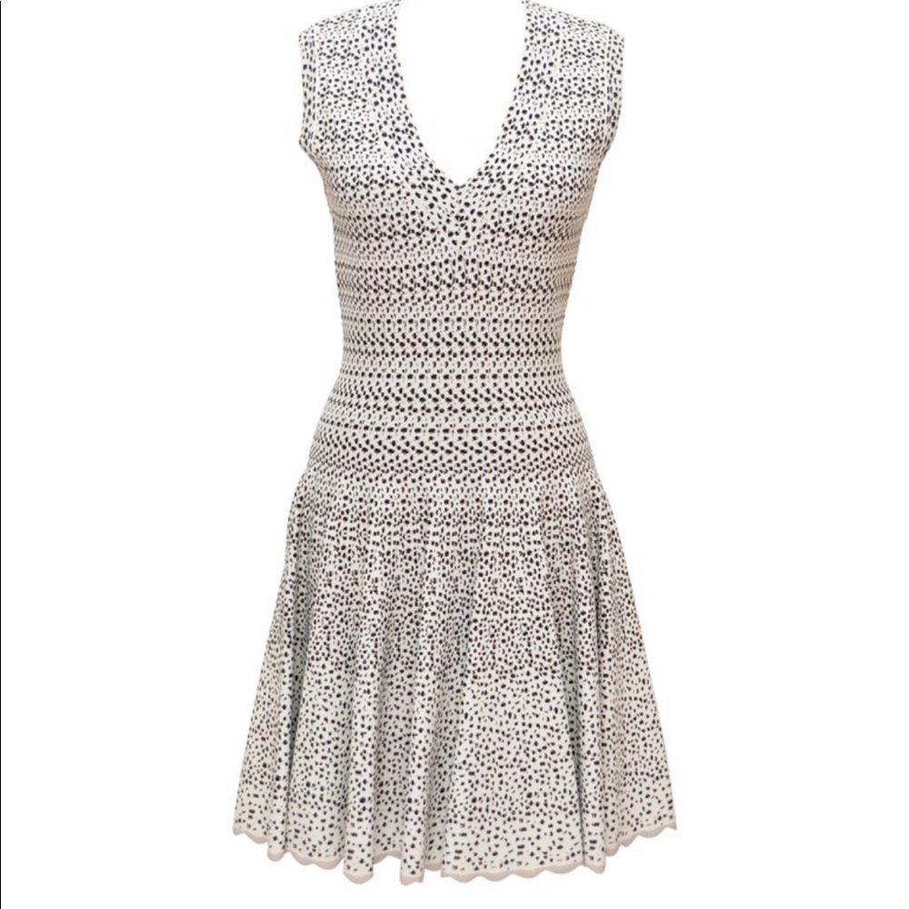 Alaïa leopard print mini dress sleeveless v neck